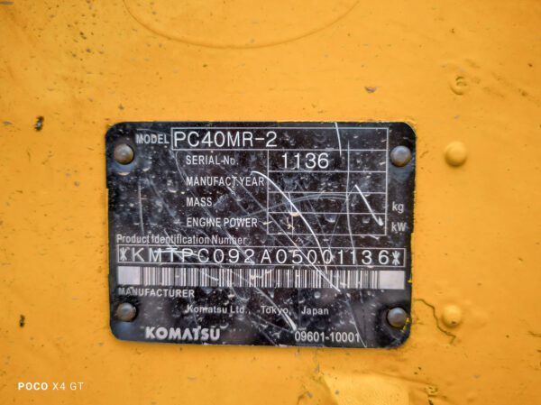 รถขุดมือสอง KOMATSU รุ่น PC40MR-2 ขนาด 4 ตัน [No.127] - Image 18